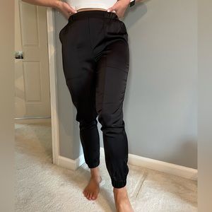 Satin Black Joggers